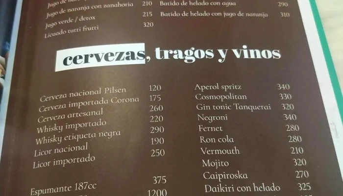 Pecas Cafe Maldonado Menu - Maldonado