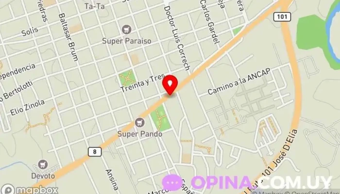 mapa de Peluqueria Yoselin Tomas Estilista Peluquería, Escuela de peluquería en Pando