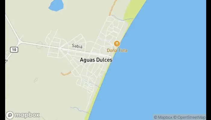 mapa de Restaurante en Aguas Dulces