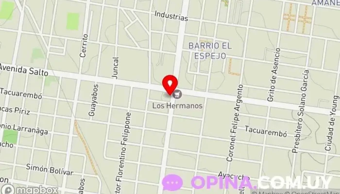 mapa de Perro Verde Veterinario en Paysandú