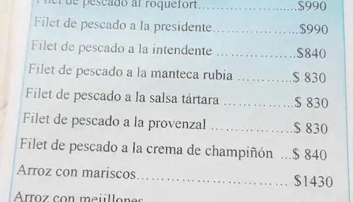 Picasso Restaurante -  Menu - Piriápolis