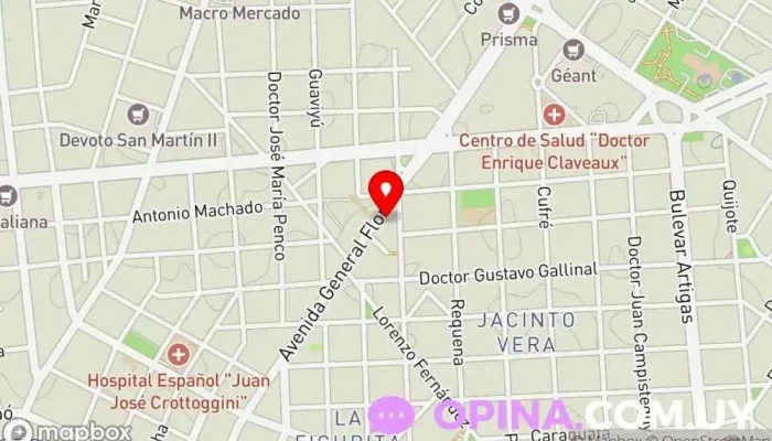 mapa de Pico Jenner Plus Clínica dental en Montevideo