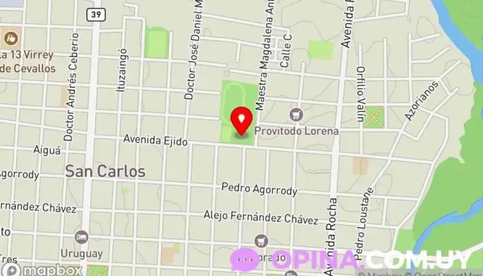 mapa de Piscina CEDEMCAR Piscina en San Carlos