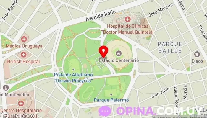 mapa de Pista Examen Práctico I.M Centros de formación para obtener el carné de conducir en Montevideo