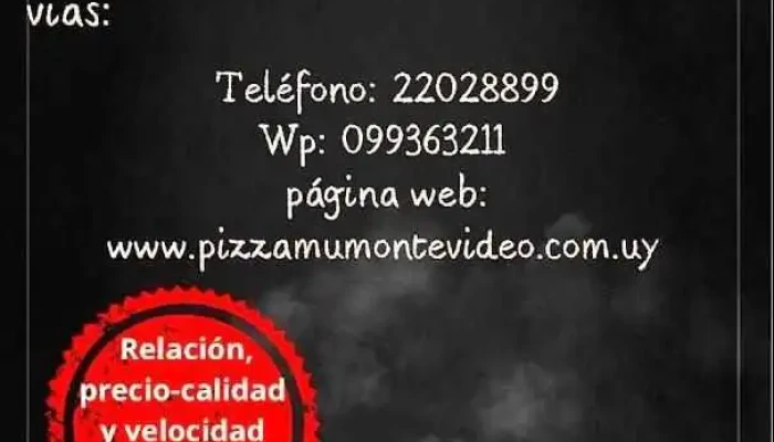 Pizza Mu Montevideo -  Menu - Montevideo
