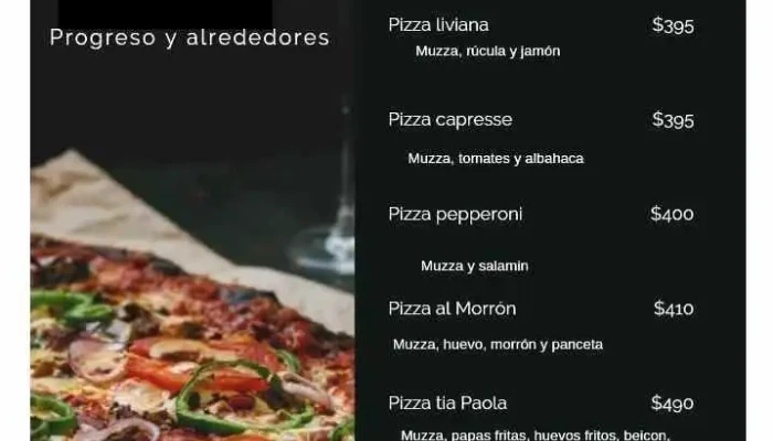 Pizzas Tia Paola Menu - Progreso