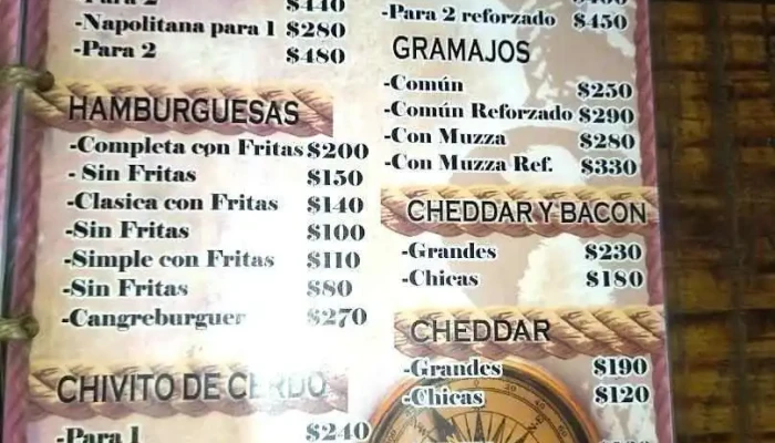 Pizzeria La Artesanal Menu - Ciudad del Plata