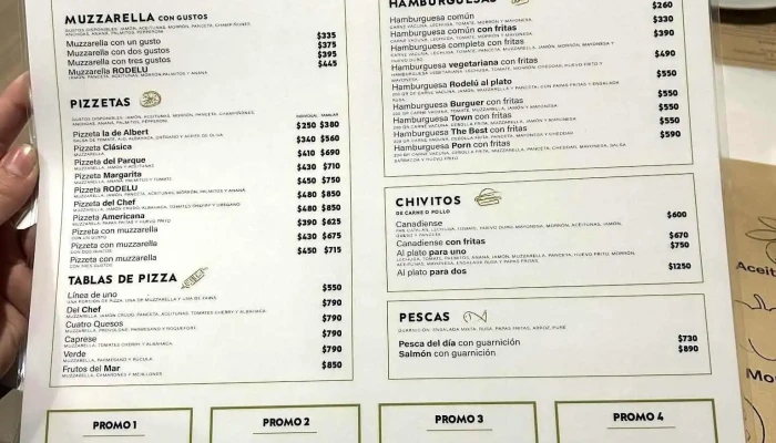 Pizzeria Rodelu Menu - Montevideo