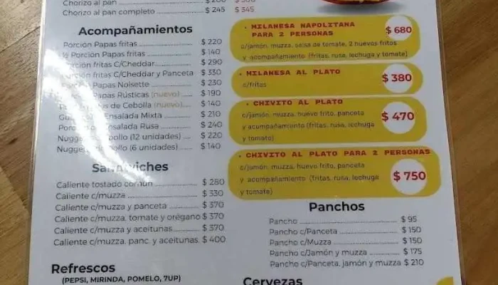Pizzeria Y Carrito Carrifull Menu - Barros Blancos
