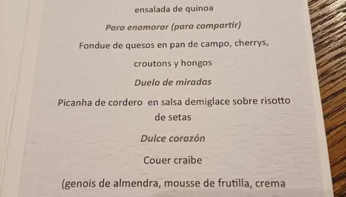 Plantado Restaurant -  Menu - Montevideo