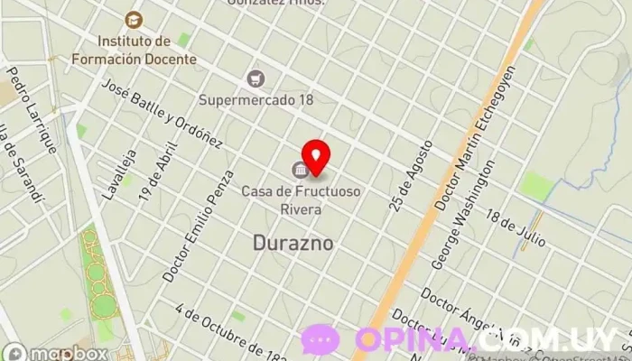 mapa de Plaza Independencia Parque, Parque infantil en Durazno