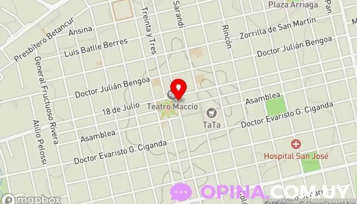 mapa de Plaza papeles y más Papelería en San José de Mayo