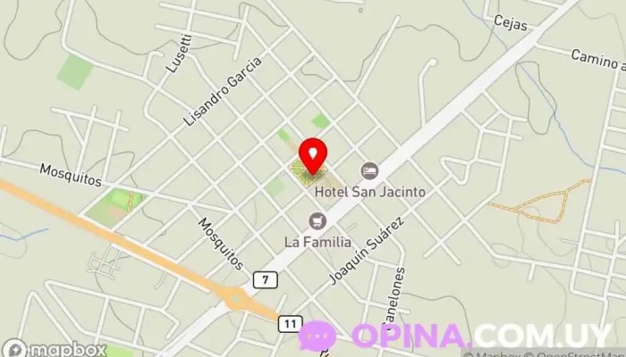 mapa de Plaza San Jacinto, Canelones, Uruguay Parque en San Jacinto