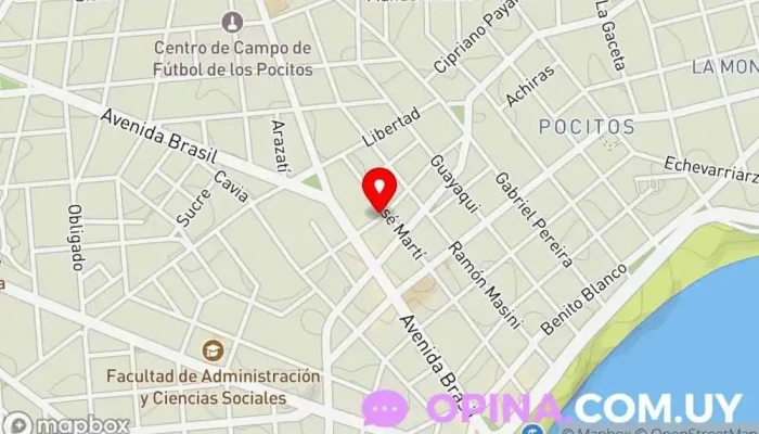 mapa de Pocitos Dance Danzas Arabes Al Sharq Expat Belly Dance Academia de baile en Montevideo