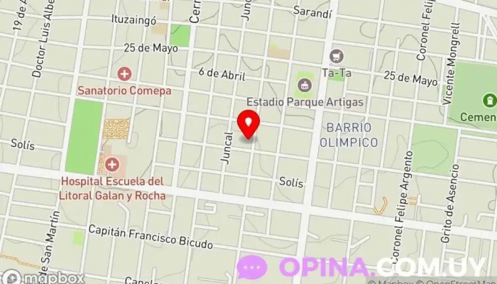 mapa de Podología Podofloor Podólogo en Paysandú