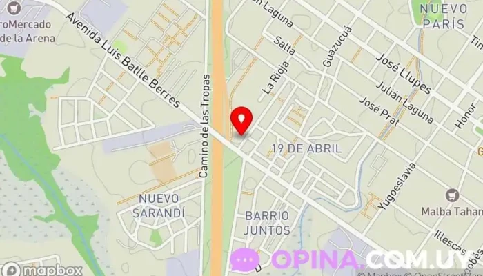 mapa de Policlínica 19 de Abril  en Montevideo