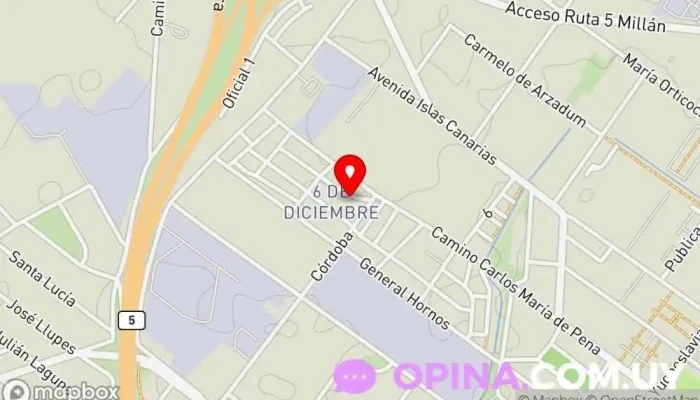 mapa de Policlinica 6 De Diciembre Hospital en Montevideo