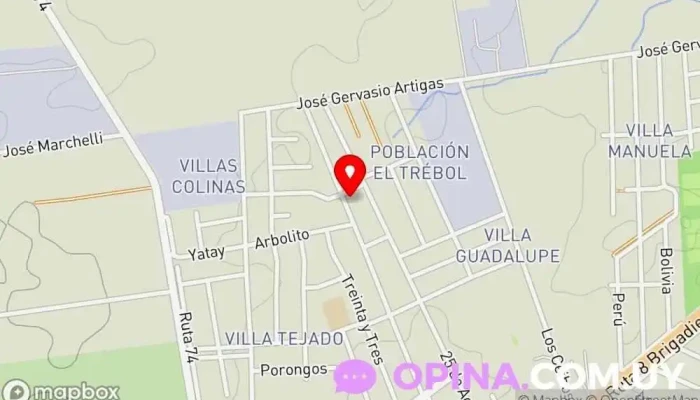 mapa de Policlínica ASSE Centro de salud comunitario en Barros Blancos