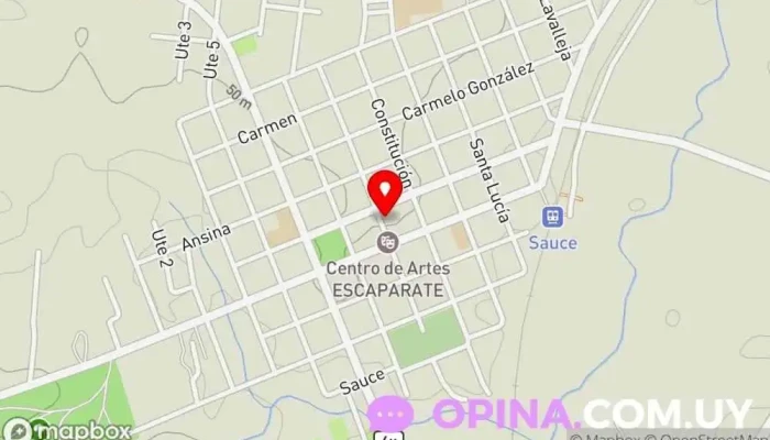 mapa de Policlínica ASSE Departamento de salud pública en Sauce