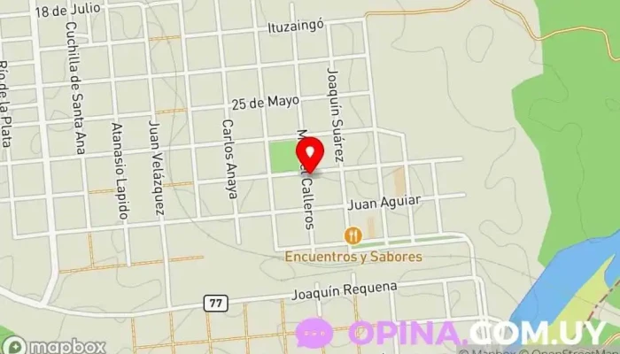 mapa de Policlínica ASSE Médico de medicina general en 25 de Agosto