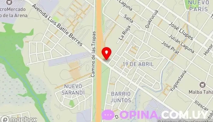 mapa de Policlinica ASSE Centro de salud comunitario en Montevideo