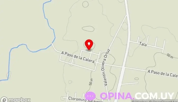 mapa de POLICLINICA BARRIO LA CALERA Nº 9 Centro de salud comunitario en Ejido de Treinta y Tres