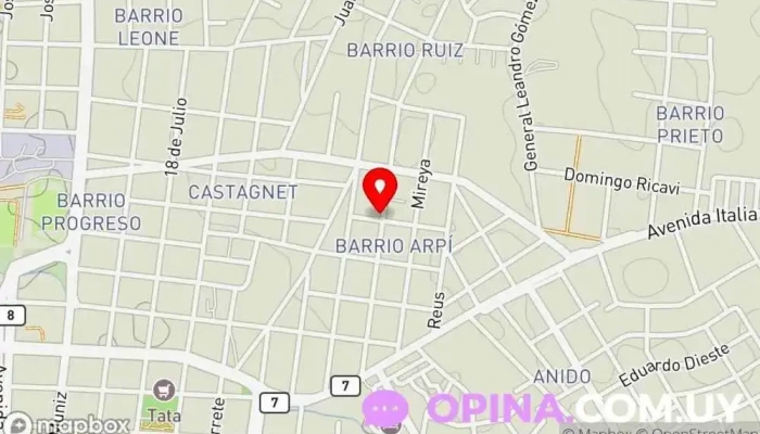 mapa de Policlinica Bo Arpí CAMCEL Médico de familia en Melo