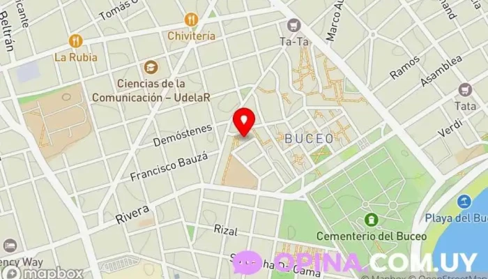 mapa de Policlinica Buceo Centro de salud en Montevideo