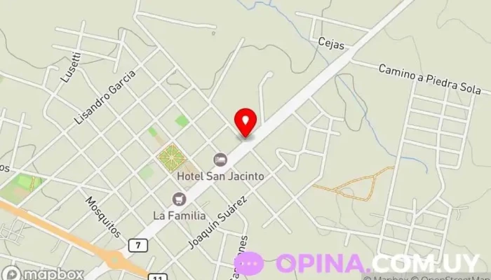 mapa de Policlínica CAAMEPA Unidad hospitalaria en San Jacinto