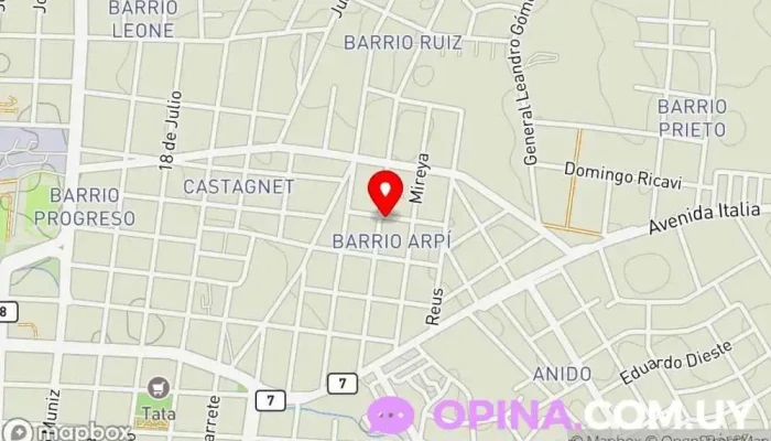 mapa de Policlinica Camcel Arpi Clínica ambulatoria en Melo