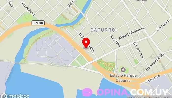 mapa de Policlínica Capurro Centro de salud comunitario en Montevideo