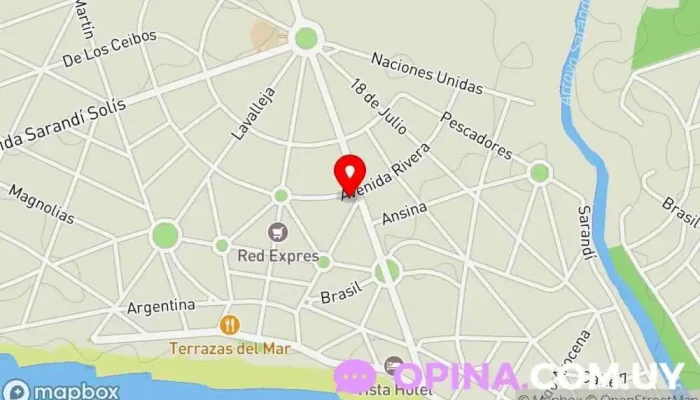 mapa de Policlinica CASMU La Floresta Clínica ambulatoria en La Floresta