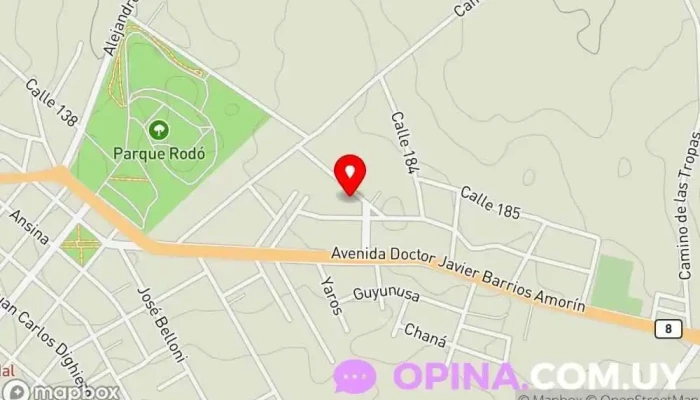 mapa de Policlinica Centro de Barrio N°2 Las Delicias. Centro comunitario en Minas