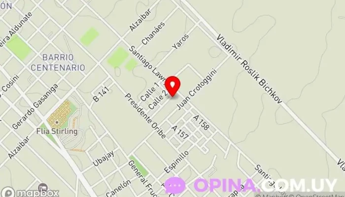 mapa de Policlínica Cobena Centro médico en Fray Bentos