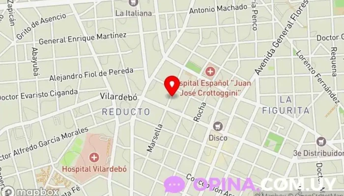 mapa de Policlinica Crottogini | Montevideo Salud Centro de salud comunitario en Montevideo