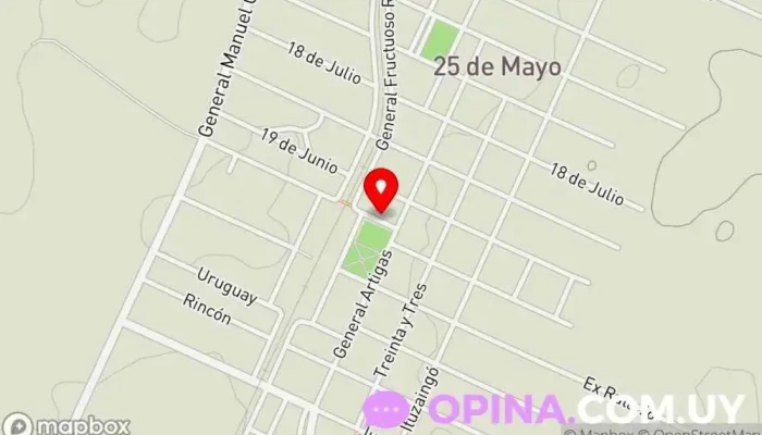 mapa de Policlínica de COMEF Centro de salud comunitario en Veinticinco de Mayo