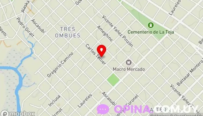 mapa de Policlinica de Salud Mental ASSE (INVE 18) Clínica ambulatoria en Montevideo