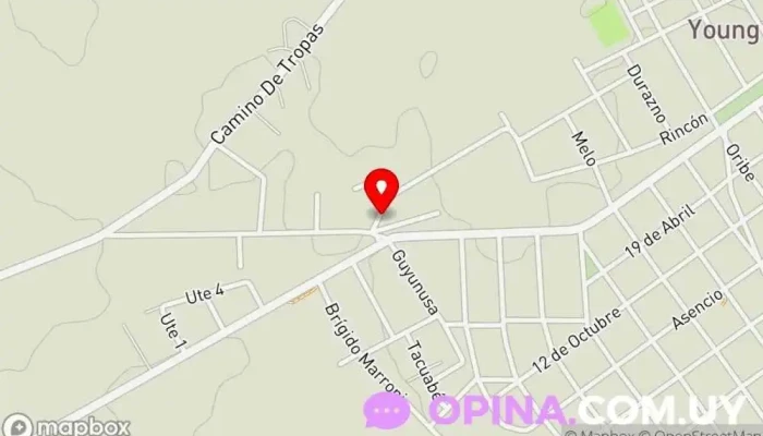 mapa de Policlínica Dr. Iris A. Guerra RAP Río Negro Centro de salud en Young