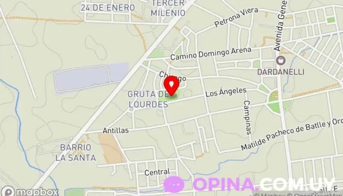 mapa de Policlinica Los Angeles Clínica ambulatoria en Montevideo