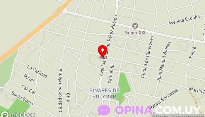 mapa de Policlinica Pinar Norte Centro médico en Ciudad de la Costa