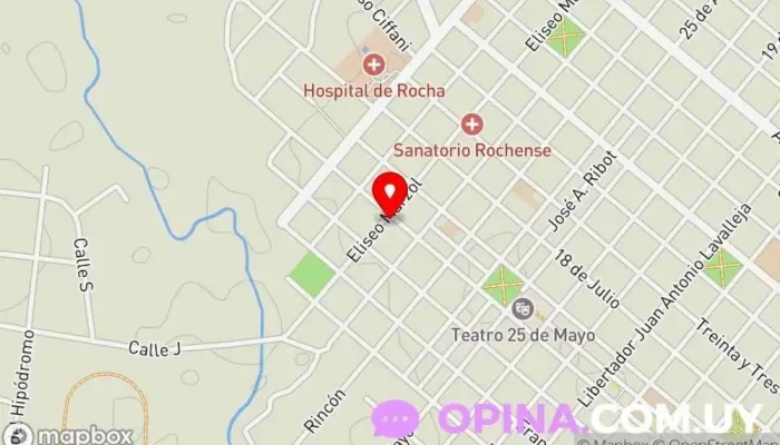 mapa de Policlínica Policial y Caja Policial Médico en Rocha