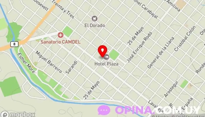 mapa de Policlinica Rambla ASSE Hospital en Minas