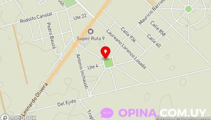 mapa de Policlinica RAP Treinta Y Tres Médico en Rocha