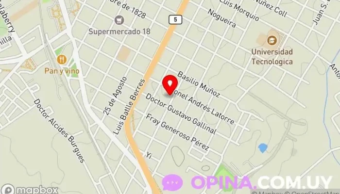 mapa de Policlinica San Francisco Centro de salud comunitario en Durazno