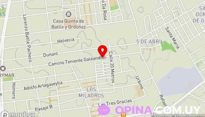 mapa de Policlínica Santa María Centro de salud y bienestar en Montevideo