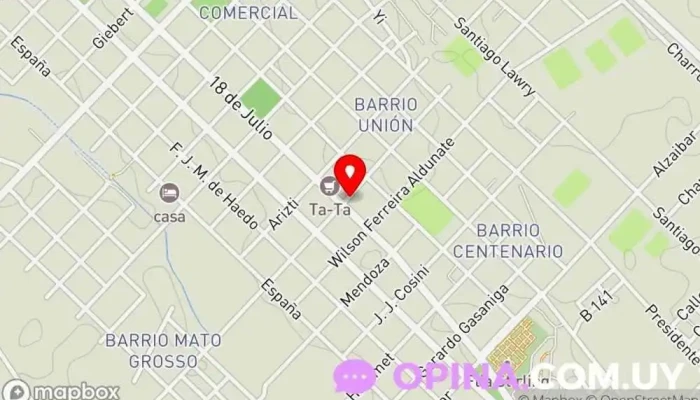 mapa de Policlínica Sede S.U.N.C.A. Médico en Fray Bentos