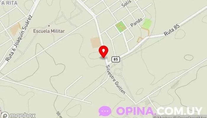 mapa de Policlínica Toledo ASSE Médico de familia en Toledo