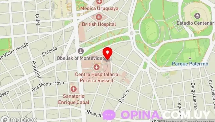 mapa de Policlínica traumatología y ortopedia Pediatra en Montevideo