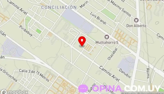 mapa de Policlinica Uday 2 Médico en Montevideo