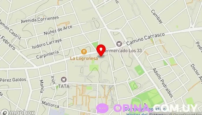 mapa de Policlinica Yanicelli Hospital en Montevideo